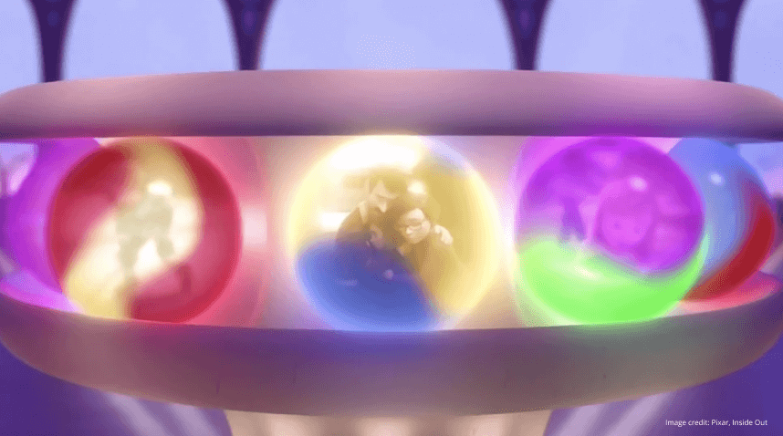 Inside Out 2: A Dhamma Reflection on Emotions and Self. Memory Orbs in different colours