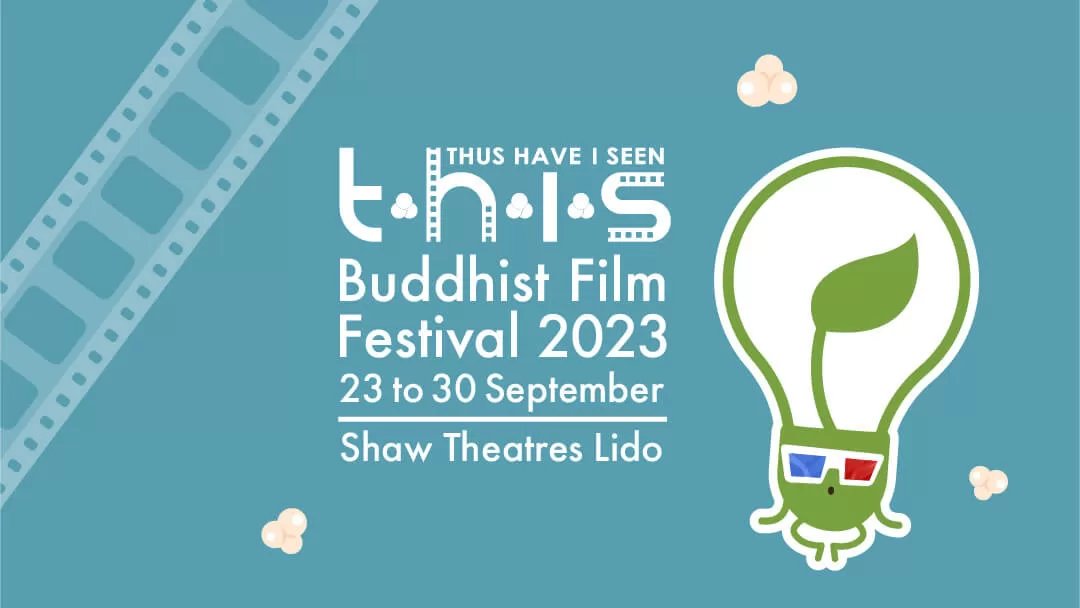 THISBFF Recommendation-02 THIS Buddhist Film Festival Logo with Cartoon wearing 3D movie glasses