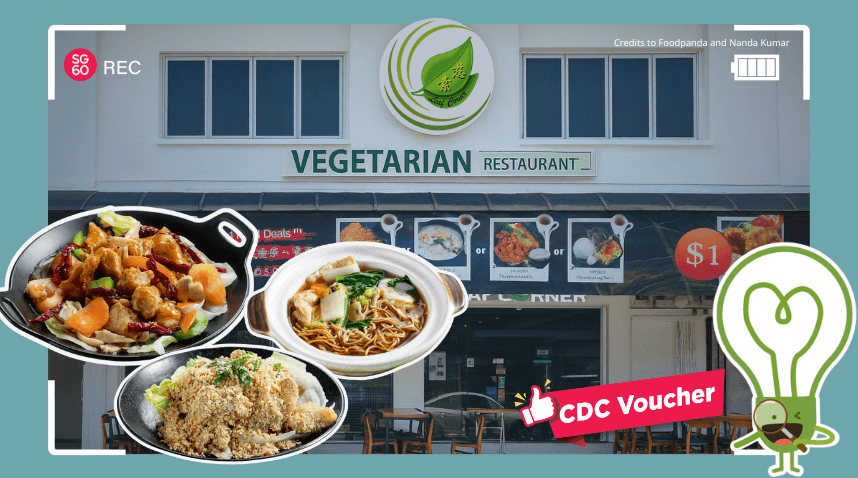 Cover Where to use your SG60 Vouchers at vegetarian places.